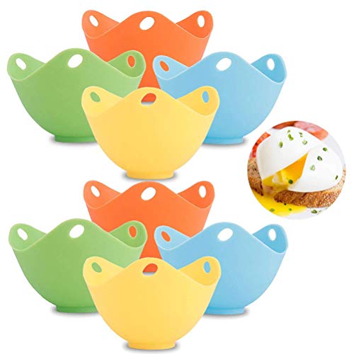 ZDK-C8 Egg Poacher with Flat Bottom Silicone Egg Poaching Cup ...