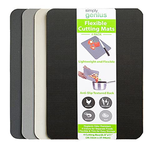 Simply Genius Plastic Cutting Boards for Kitchen - Color Coded ...