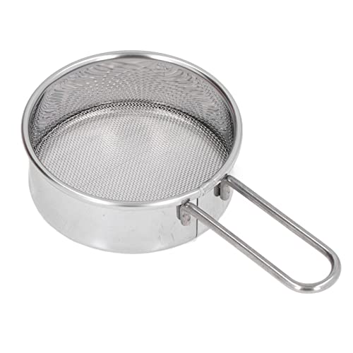 Sieve, 2.5 Inch Stainless Steel Mesh Strainer Round Flour Sifter with Handle, 40 Mesh(One Mini Flour Sieve)