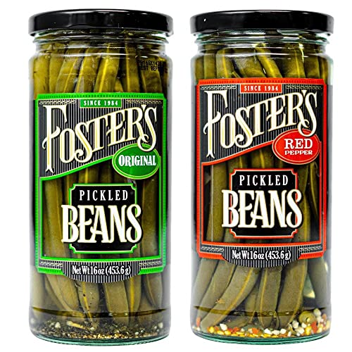 Fosters Pickled Green Beans- Variety Pack- 16oz (2 Pack)- Original ...