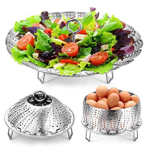 Steamer Basket, Premium Stainless Steel Vegetable Steamer Basket for Veggies ...