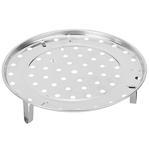 Cooking Tray Round 7.9 Inch Stainless Steel Steam Holder Shelf, Pressure Cooker Canner Rack Removable Legs Chinese Steaming Rack for Instant Pot Accessories Multi-functional Steamer Basket (1Pcs)