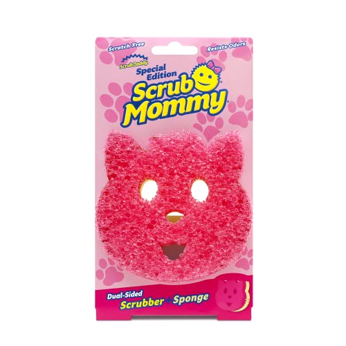 Scrub Daddy Scrub Mommy Special Edition Pets Cat - Scratch-Free Multipurpose Dish Sponge - BPA Free & Made with Polymer Foam - Stain & Odor Resistant Kitchen Sponge (1ct)