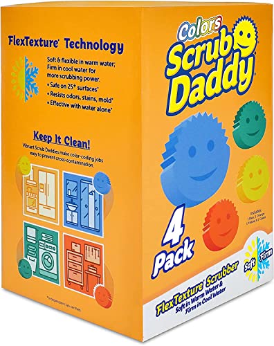 Scrub Daddy Sponge Set Color Variety Pack - Scratch-Free Multipurpose ...