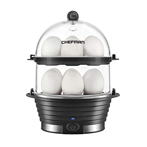 Chefman Electric Egg Cooker Boiler, Rapid Egg-Maker & Poacher, Food ...