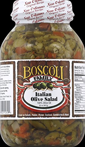 Boscoli Family Italian Olive Salad, 32 OZ (Pack of 6)