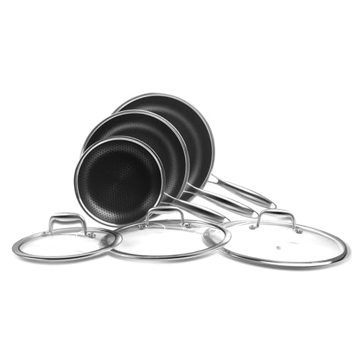 Cyrder 6-Piece Frying Pan Set, 8, 10 and 12 inch ...