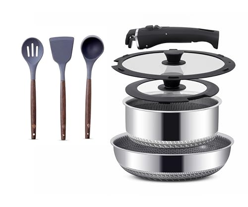 Edelstahl Kochgeschirr Set – Keramik Antihaft, Induktion & alle Herdarten, ...