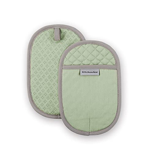 KitchenAid Asteroid Pot Holder 2-Pack Set, Pistachio, 6.5