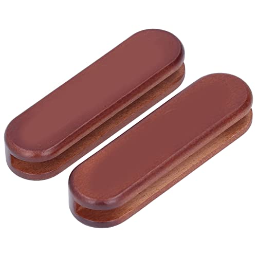 ZJchao Bakeware Wood Handle Prevent Scalding Portable Cookware Wooden Handle for Outdoor Camping Kitchen Accessories Beech Material 2Pcs Set Size 10 x 2.8 x 1.8cm