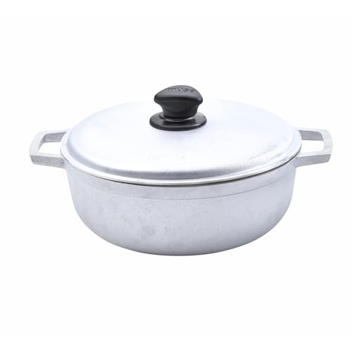 IMUSA Traditional Caldero made in Colombia with Lid, 4.8 Quart, Silver