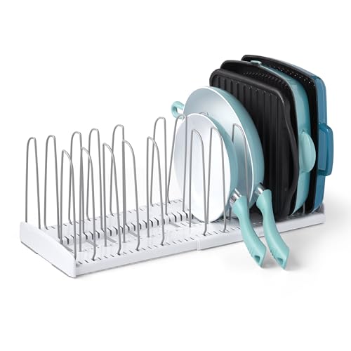 YouCopia StoreMore Expandable Cookware Rack with Tall Steel Wires, 12.5