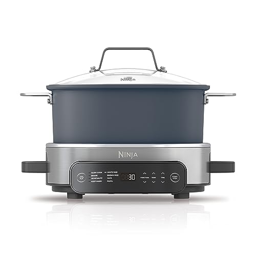 Ninja MC1101 Foodi Everyday Possible Cooker Pro, 8-in-1 Versatility, One-Pot Faster Cooking Replaces 10 Tools, Family-Sized Capacity with Adjustable Temp Control, 6.5 quarts, Midnight Blue