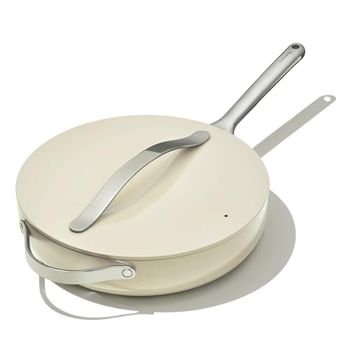 Caraway Nonstick Ceramic Sauté Pan with Lid (4.5 qt, 11.8