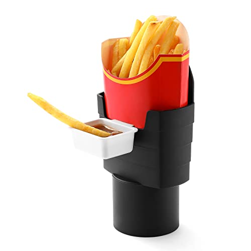 French Fry Holder and Sauce Holder Set for Car, Funny Useful White Elephant Gift Idea for Adults, Stocking Stuffer for Men and Women (1)