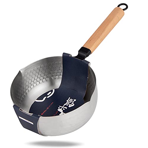 Yukihira Saucepan,Yukihira Pot, 3 Quart Stainless Steel Saucepan Pan Japanese Milk Pot with Wood Handle
