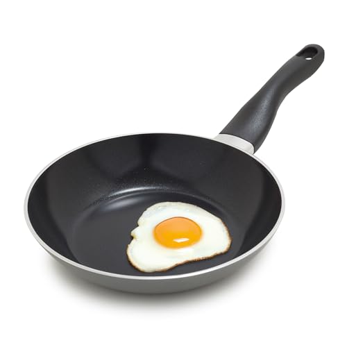 Lumenflon Deco 8” Nonstick Frying Pan Skillet, Made in Italy, Diamond Ceramic PFAS-Free, Dishwasher & Metal Utensil Safe, Durable Gloss Enamel Finish, Stay-Cool Handle, High Walls-Extra Room, Gray