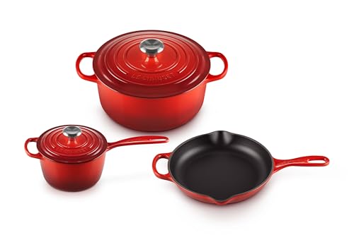 Le Creuset Enameled Cast Iron Signature Cookware Set, 5 pc, Cerise