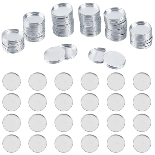 NICENEEDED 100 PCS Aluminum Empty Eyeshadow Pan, Round Palette Metal ...