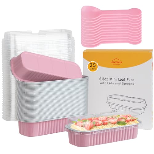 LNYZQUS 6.8oz Mini Cake Pans with Lids 25 Pack, Small ...
