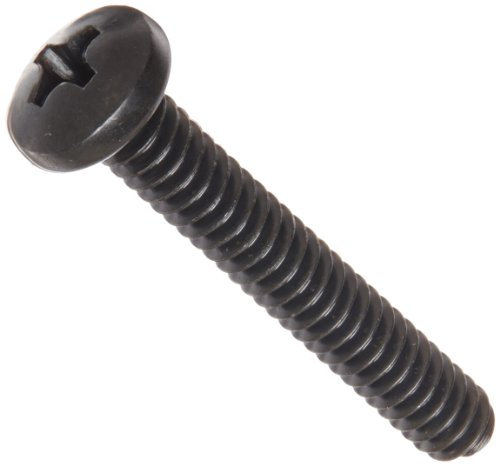 Small Parts Steel Pan Head Machine Screw, Black Oxide Finish, ...
