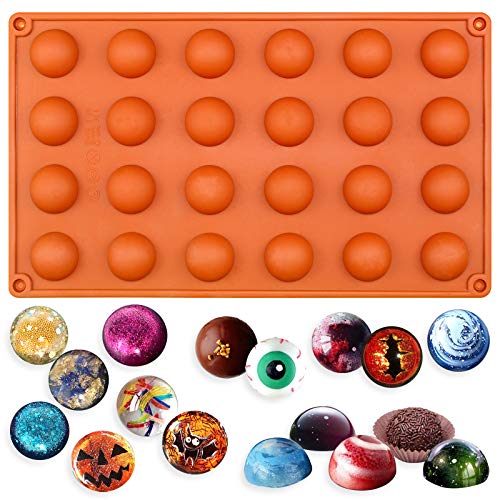 Funshowcase Mini Semi Sphere Half Round Silicone Mold Cookie Chocolate ...
