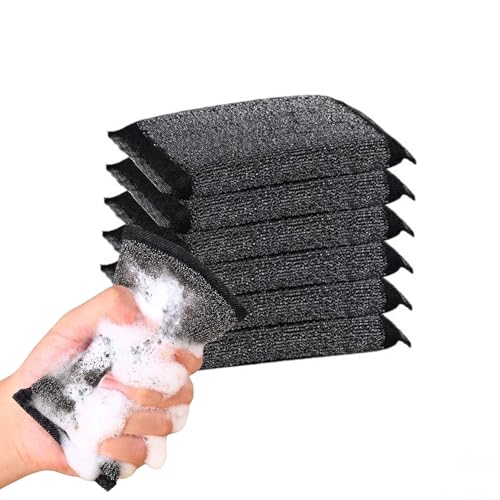 Bakayoyo 6 Pack Heavy Duty Steel Wool Scrubber Sponges, Stainless ...