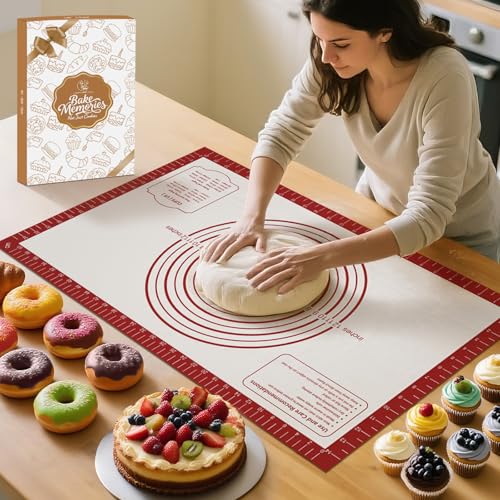 Silicone Baking Mat, Non Stick Pastry Mat Sheet for Dough ...