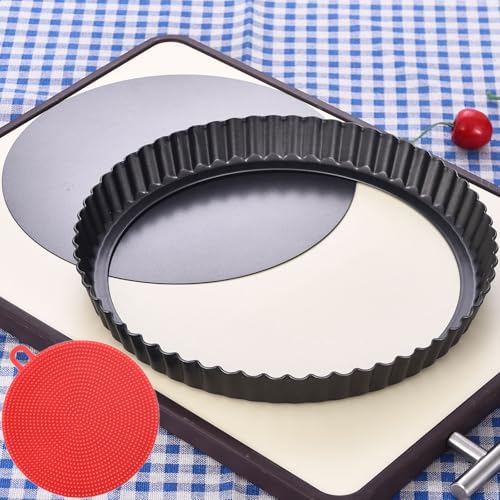 DATANYA Tart Pan 9 Inch Tart Pans Removable Bottom, Non-Stick ...