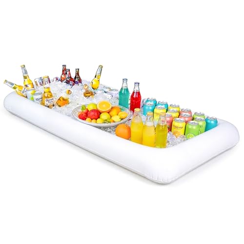 Novelty Place Inflatable Ice Serving Tray Buffet Bar with Drain ...