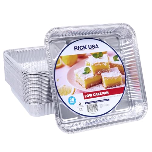 RICK USA: 8x8 Low Cake Pan - 25 Pack -Disposable ...