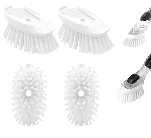 Smilyeez Replacement for OXO Dish Brush Refill Head, 4-Pack, Easy ...