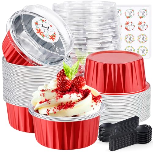 Mini Cake Pans with Lids Aluminum Foil, ZOXILEN Disposable Mini ...