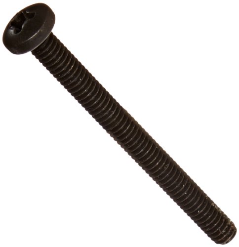 Small Parts Steel Pan Head Machine Screw, Black Oxide Finish, ...