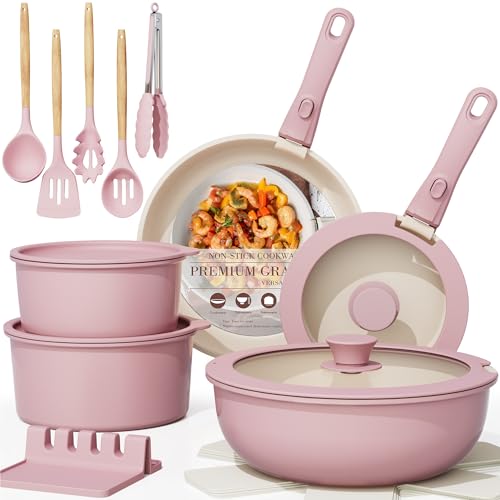 Astercook 21-Piece Ceramic Cookware Set