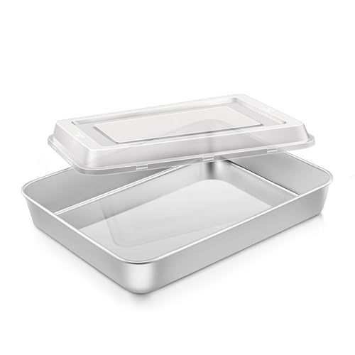 Onader Lasagna Baking Pan Set with Lid, Rectangle 10⅜ x ...