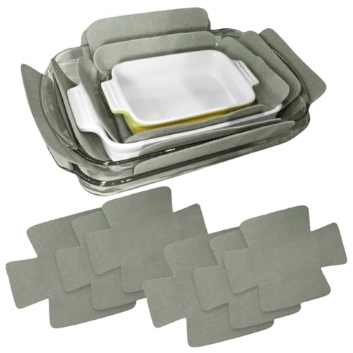 Evelots Bakeware/Cookware Scratch Protectors-Pots/Pan/Dish Dividers -Set of 6 - Two Large Sizes-Extra Thick Felt - Prevent Chips and Cracks When Stacking