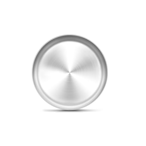 TeamFar 9 Inch Pizza Pan, Stainless Steel Small Crispy Pizza ...