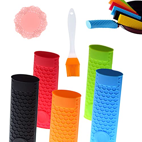 UoYu 7 Pack Silicone Hot Handle Holder Potholder Rubber Pot ...