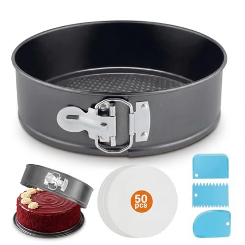 qortyavvu 1-Pack Springform Pan 9 Inch Nonstick, Cake with 3 ...