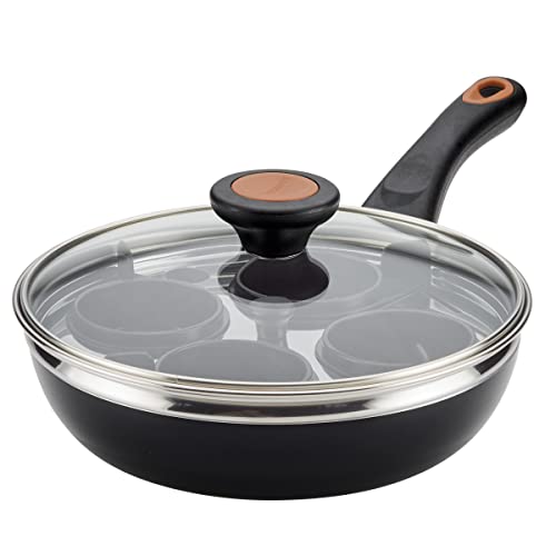 Farberware Glide Copper Ceramic Nonstick Covered Egg Poacher, 8-Inch, Black ...