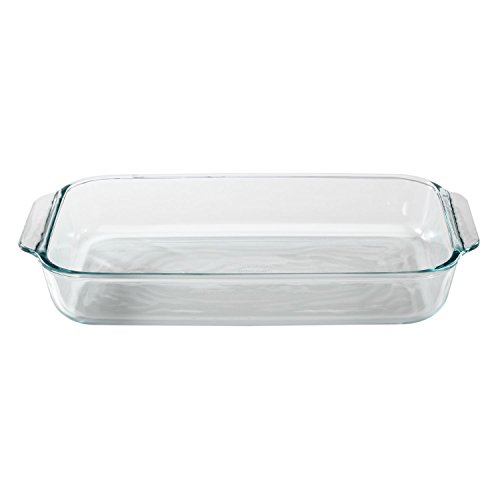 Pyrex Basics 3 Quart Glass Oblong Baking Dish, Clear 8.9 ...
