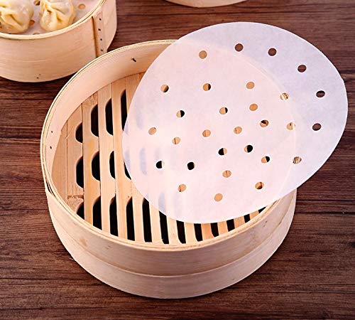 200pcs Air Fryer Liners, 10 inches Bamboo Steamer Liners, Premium ...