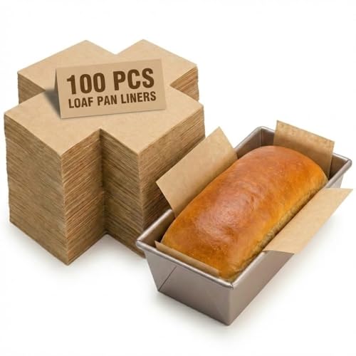 Loaf Pan Liners, 100 Pcs Parchment Paper, Unbleached Bread Baking ...