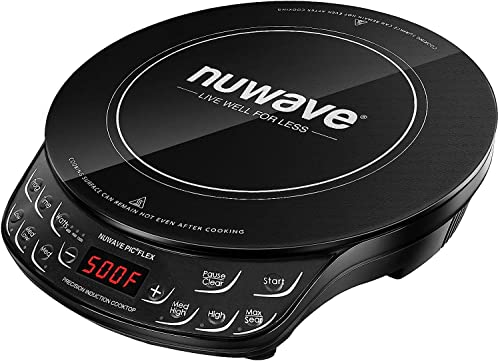 Nuwave Flex Precision Induction Cooktop, 10.25” Shatter-Proof Ceramic Glass, 6.5” ...