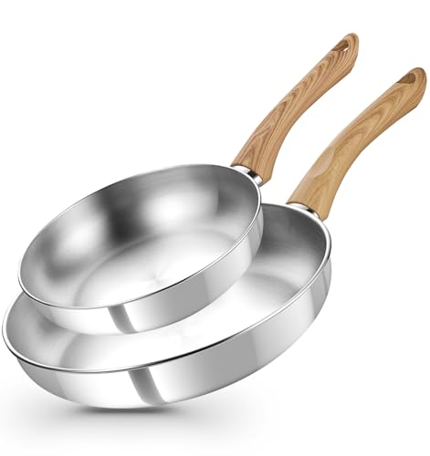 KOCH SYSTEME CS Stainless Steel Frying Pan Set, 18/10 Stainless ...