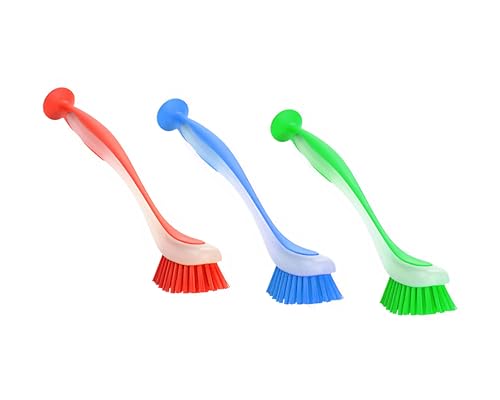 Zuvo Plastic Long Handled Scrubbing Suction Cup, Durable Bristles,Dish Washing ...