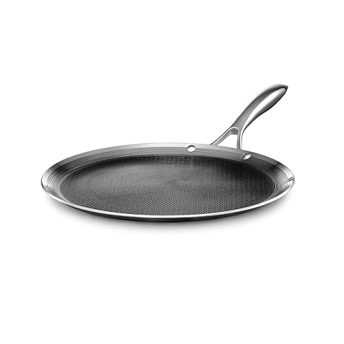 HexClad Hybrid Nonstick 12-Inch Griddle Pan, Stay-Cool Handle, Dishwasher-Friendly, Oven-Safe ...