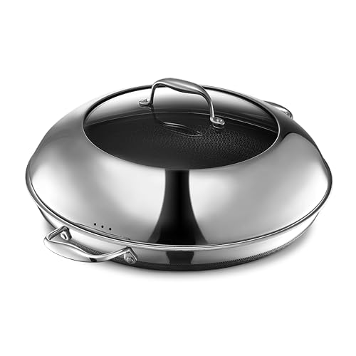 HexClad 35 cm Hybrid Stainless Steel Pan