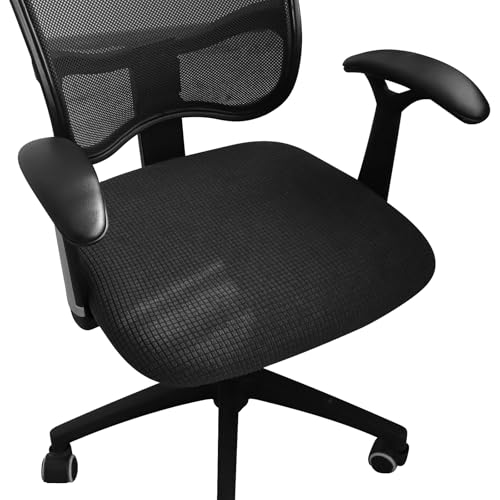 FORCHEER Black Office Chair Seat Cover Water-Resistant 18inch Stretch Jacquard ...